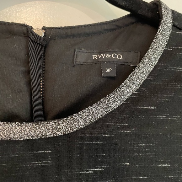 RW&CO black and silver long sleeved Bodycon party dress Size Small - Picture 3 of 9